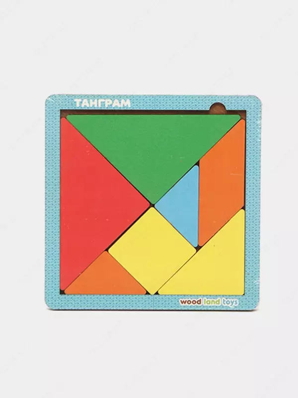 Puzzle oyini Tangram 2.0 STEP PUZZLE Wood Land Toys (Art. - 83211) Col. turli xil