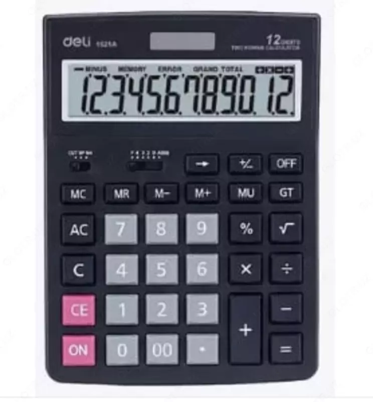 Настольный вычислительный калькулятор Deli 1521  12 разр. (Арт. - 1521А) Черный