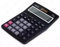  Настольный вычислительный калькулятор Deli 1521  12 разр. (Арт. - 1521А) Черный - 