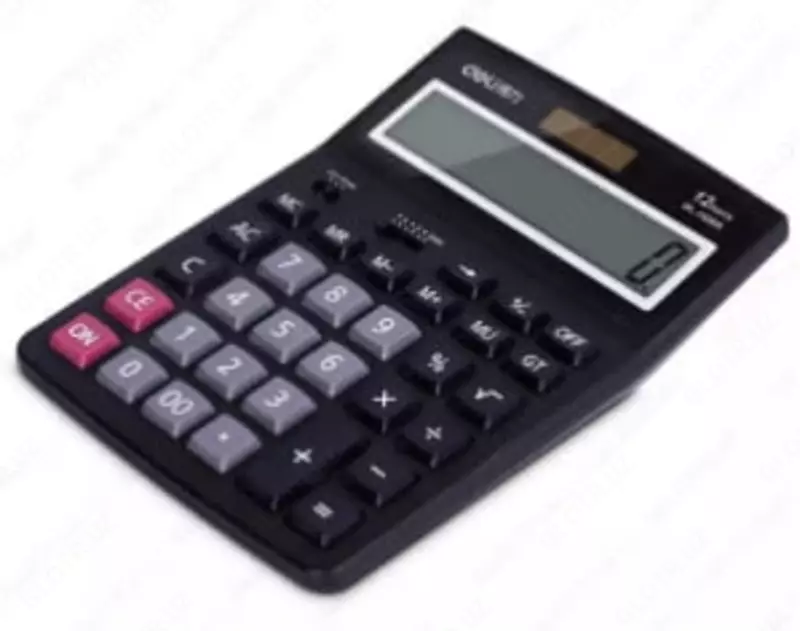  Настольный вычислительный калькулятор Deli 1521  12 разр. (Арт. - 1521А) Черный - 