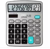 Ish stoli kalkulyatori Deli  12 olchamli. (Art. - 1653) Kumush