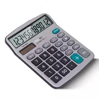  Настольный вычислительный калькулятор Deli  12 разр. (Арт. - 1837) Серебристый - 