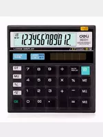 Настольный вычислительный калькулятор Deli  12 разр. (Арт. - 39231) Черный