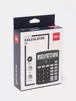  Настольный вычислительный калькулятор Deli  12 разр. (Арт. - 837) Черный Только в розницу