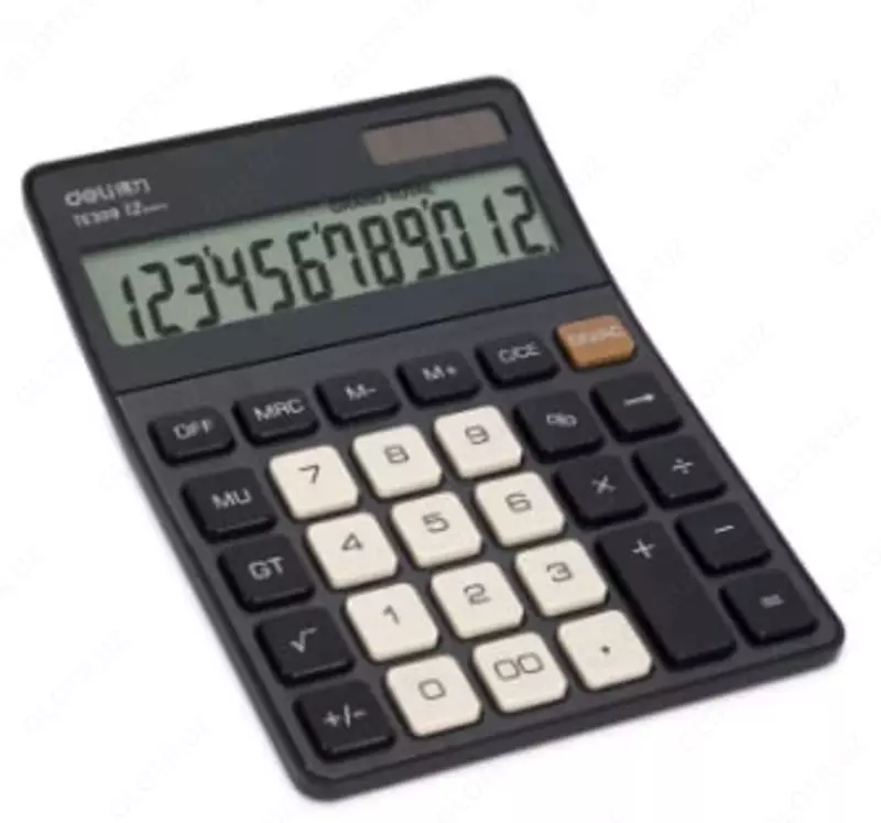 Настольный вычислительный калькулятор Deli ТЕ309  12 разр. (Арт. - 309-TE-gr) Темно/серый