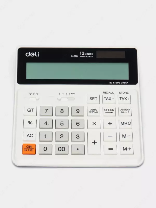 Настольный вычислительный калькулятор Deli 01010  12 разр. (Арт. - 01010-EM) Белый