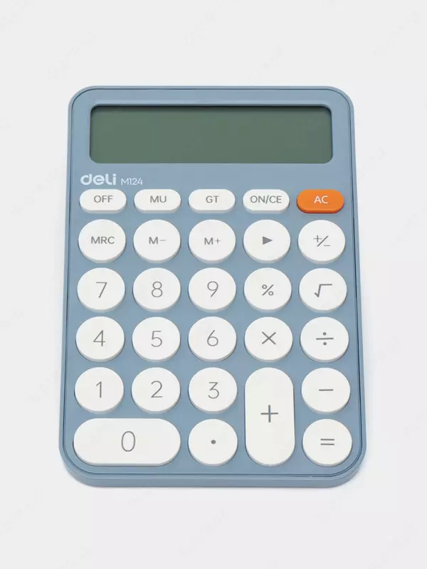 Настольный вычислительный калькулятор Deli М124  12 разр. (Арт. - 124-M-bl) Голубой