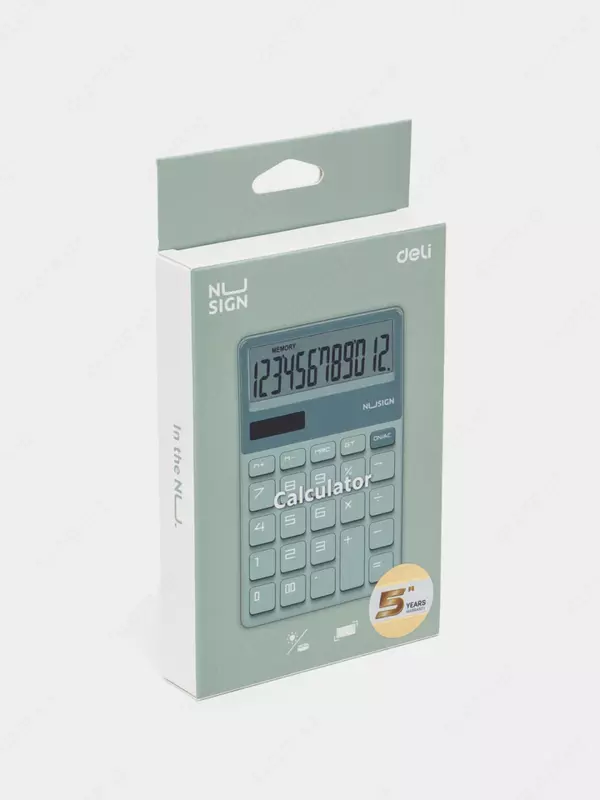  Настольный вычислительный калькулятор Deli Nusign 042  12 разр. (Арт. - 042-NS-gn) Светло/зеленый Только в розницу