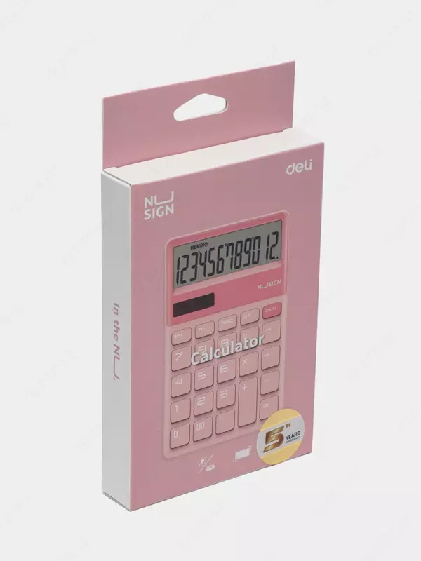   Настольный вычислительный калькулятор Deli Nusign 042  12 разр. (Арт. - 042-NS-pk) Светло/розовый