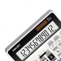  Настольный вычислительный калькулятор Deli 2137  12 разр. (Арт. - 2137sl) Серебристо/белый - 