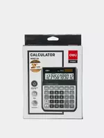   Настольный вычислительный калькулятор Deli 00720  12 разр. (Арт. - 00720-EM) Черный/серебристый