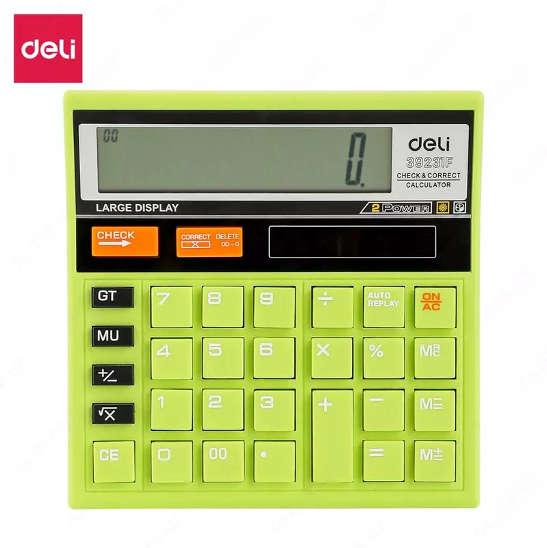 Настольный вычислительный калькулятор Deli CHECK  12 разр. (Арт. - 39231F-gn) Светло/зеленый