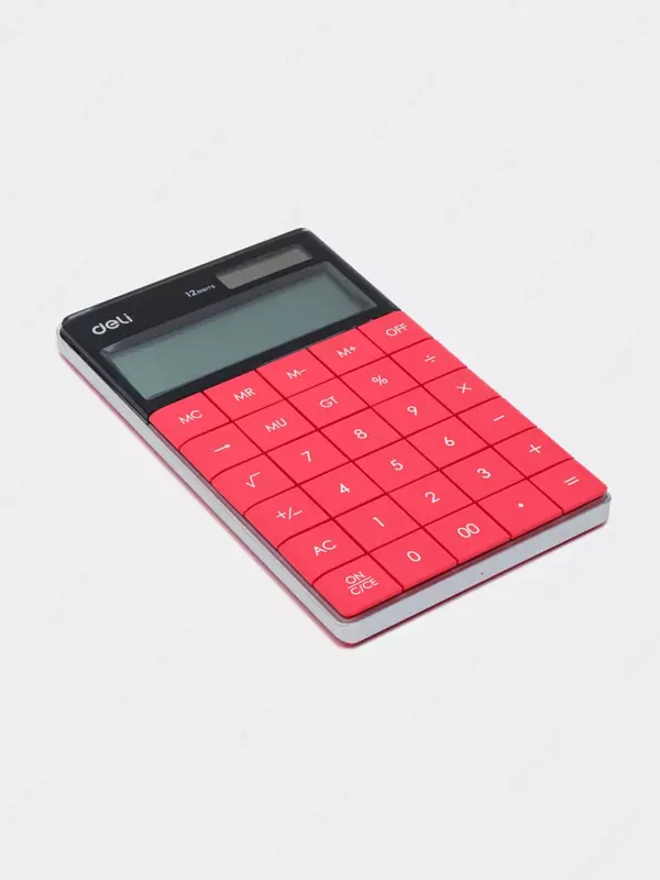  Настольный вычислительный калькулятор Deli Touch 1589  12 разр. (Арт. - 1589-rd) Красный - 