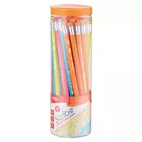  Чернографитный карандаш с ластиком Deli Scribe  2В  дерево  туба (Арт. - 51006-EU) Ассортимент - 