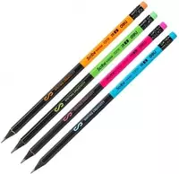  Чернографитный карандаш с ластиком Deli Scribe С019  2В  дерево (Арт. - 019-2B-C-12) Ассортимент - 