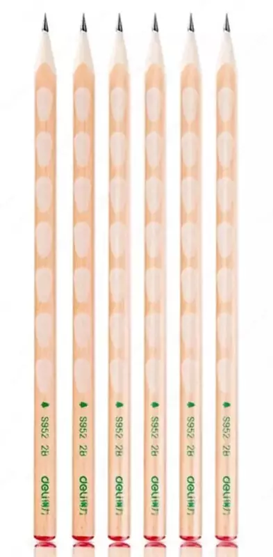  Чернографитный карандаш без ластика Deli S953  2В  дерево (Арт. - 953-S-2B) - 