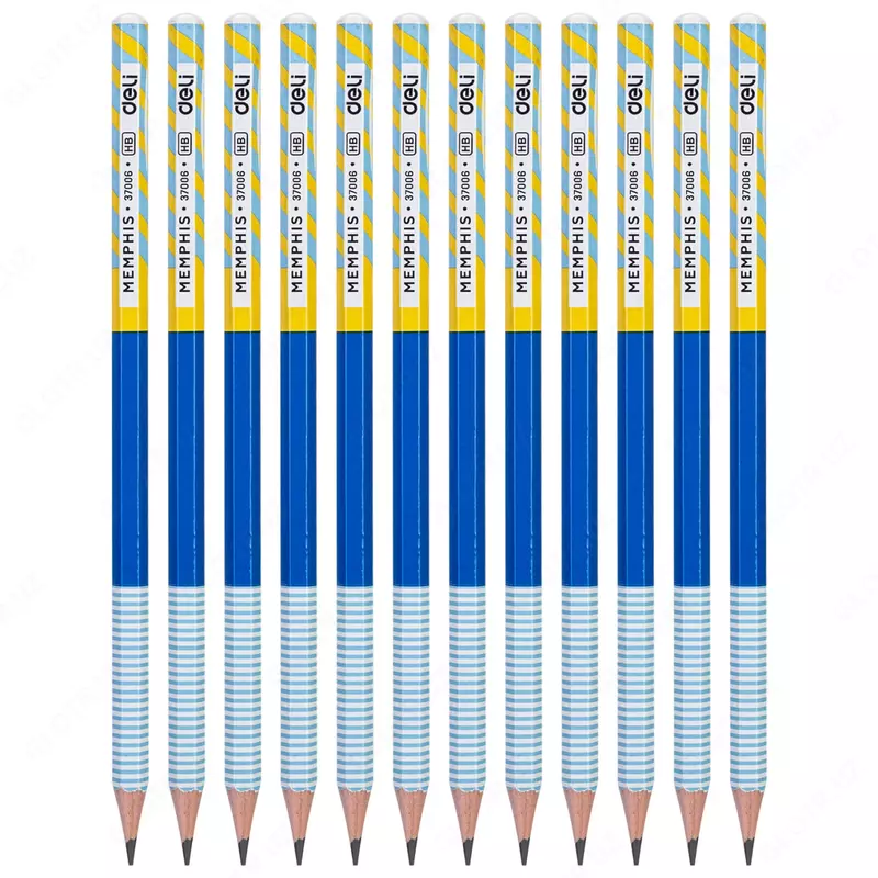 Чернографитный карандаш без ластика Deli Memphis  HB  дерево (Арт. - 37006)