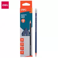 Чернографитный карандаш с ластиком Deli НВ  дерево (Арт. - 38039)