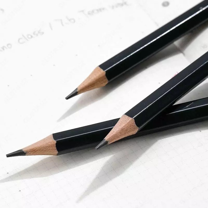  Набор чернографитных карандашей с ластиком и точилкой Deli НВ  3 шт. (Арт. - EC033-MT) - 