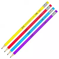  Чернографитный карандаш с ластиком Deli Scribe  НВ  дерево  туба (Арт. - 50806-EU) Ассортимент - 