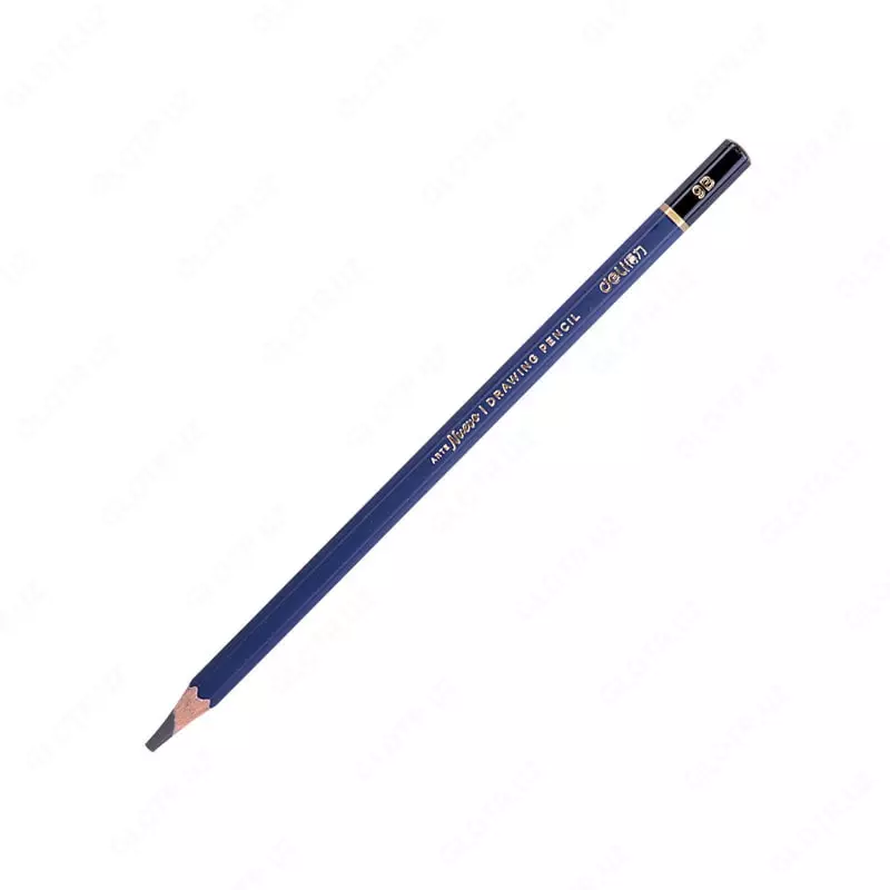  Чернографитный художественный карандаш без ластика Deli Nuevo  9В  дерево (Арт. - 999S-9B) - 