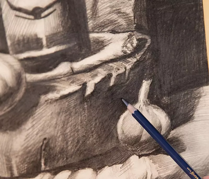   Чернографитный художественный карандаш без ластика Deli Nuevo  9В  дерево (Арт. - 999S-9B)