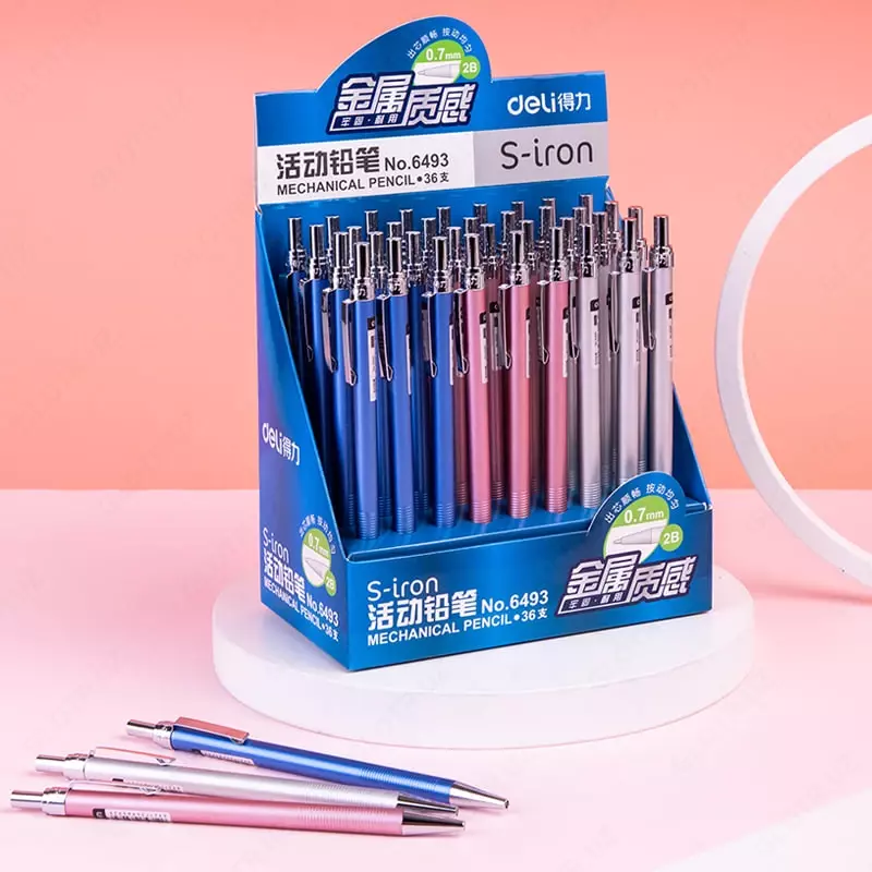  Механический чернографитный карандаш Deli S-iron  0.7 мм  металл (Арт. - 6493) - 