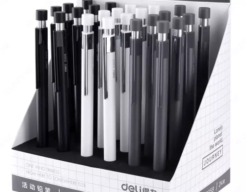 Механический чернографитный карандаш с ластиком Deli S407  0.7 мм  пластик (Арт. - 407-S) Ассортимент