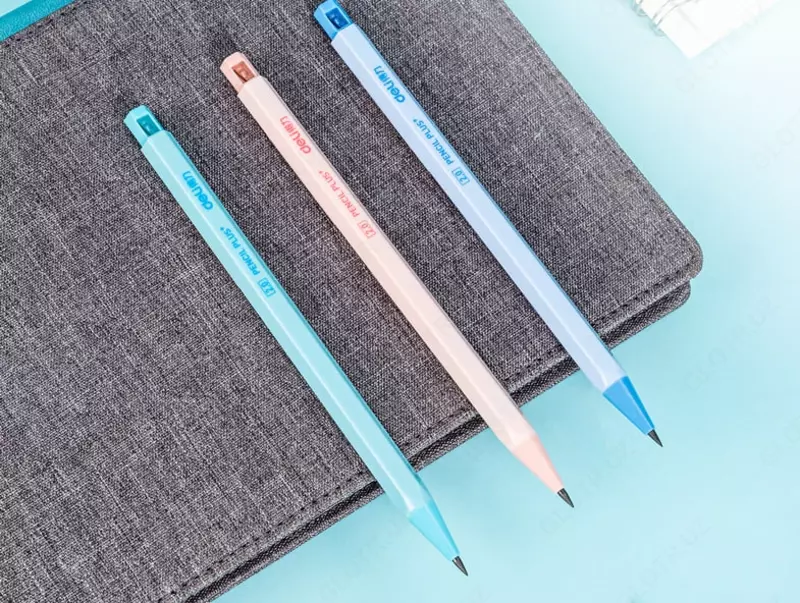  Механический чернографитный карандаш с ластиком Deli 2 мм  пластик (Арт. - 58800) Ассортимент - 