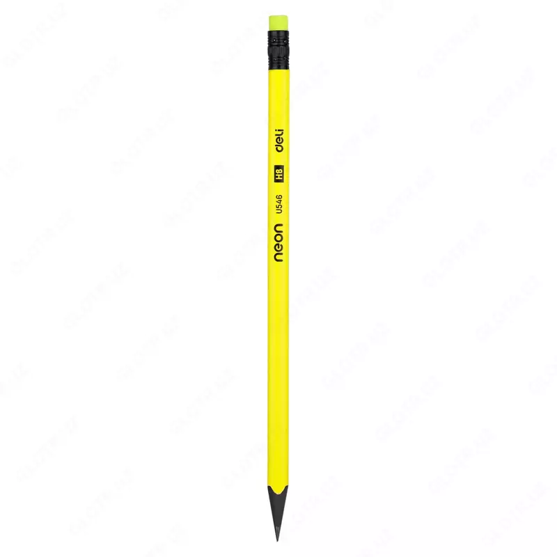  Чернографитный карандаш с ластиком Deli Neon U54600  НВ  пластик (Арт. - 54600-EU) Ассортимент - 