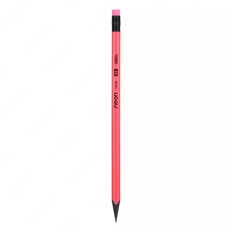   Чернографитный карандаш с ластиком Deli Neon U54600  НВ  пластик (Арт. - 54600-EU) Ассортимент