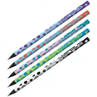 Чернографитный карандаш без ластика Berlingo Dots  НВ  черное дерево (Арт. - BP01301) Ассортимент