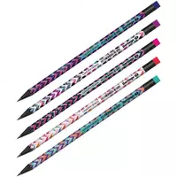 Чернографитный карандаш с ластиком Berlingo Exotic  НВ  черное дерево (Арт. - BP01317) Ассортимент