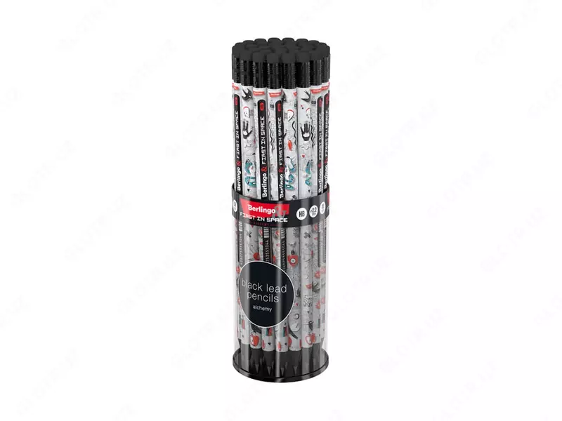   Qora grafit qalam ochirgichli Berlingo Kosmosda birinchi  HB  qora rang (Art. - BP01323) Assortiment