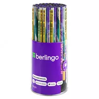  Чернографитный карандаш без ластика Berlingo Glyph  НВ  черное дерево (Арт. - BP00S11) Ассортимент - 