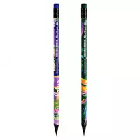 Чернографитный карандаш с ластиком BerlingoJumble  НВ  черное дерево (Арт. - BP00S13) Ассортимент