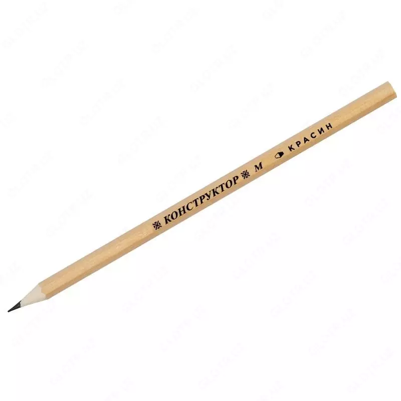 Чернографитный карандаш без ластика Красин Конструктор  М (В)  дерево  лак (Арт. - С-316)