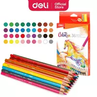 Набор цветных треугольных карандашей Deli ColoRun ЕС132  36 цв.  точилка (Арт. - 132-36-EC)
