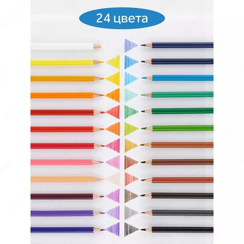  Rangli qalamlar toplami Gamma Classic  24 ta rang  yogoch  karton paket. (m. - 050918_04) - 