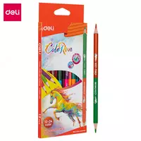 Набор цветных двухсторонних карандашей Deli ColoRun NEW  24 цв. 12 шт. (Арт. - 00520-EC)