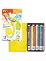 Набор цветных карандашей Deli Color Emotion (Маска NEW)  12 цв  дерево  металлич. уп. (Арт. - 00205-EC)