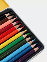  Набор цветных карандашей Deli Color Emotion (Маска NEW)  12 цв  дерево  металлич. уп. (Арт. - 00205-EC) - 