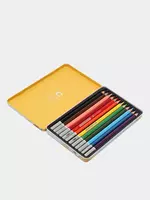   Набор цветных карандашей Deli Color Emotion (Маска NEW)  12 цв  дерево  металлич. уп. (Арт. - 00205-EC)
