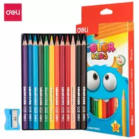 Набор цветных карандашей Deli COLOR KIDS  12 цв.  точилка (Арт. - 00600-EC)
