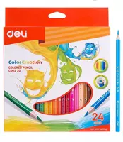 Набор цветных карандашей Deli Color Emotion (Маска)  24 цв  дерево  картонная уп. (Арт. - 00220EC)