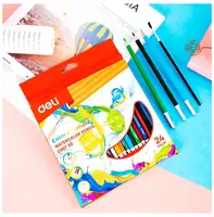   Набор цветных акварельных карандашей Deli Color Emotion (Маска NEW)  24 цв.  кисть (Арт. - 00720-EC)