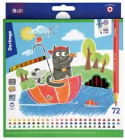 Набор цветных карандашей Berlingo SuperSoft. Жил-был кот  72 цв  дерево  картонная уп. (Арт. - SS00572)