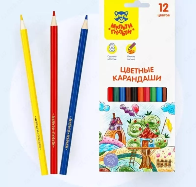 Набор цветных карандашей Мульти-Пульти Невероятные приключения  12 цв  дерево  картонная уп. (Арт. - CP_41048)