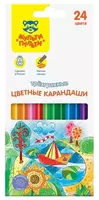 Набор цветных карандашей Мульти-Пульти Невероятные приключения  24 цв  дерево  картонная уп. (Арт. - CP_41055)