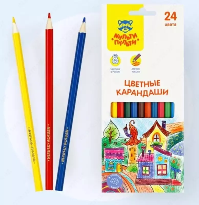 Набор цветных карандашей Мульти-Пульти Невероятные приключения  24 цв  дерево  картонная уп. (Арт. - CP_41050)